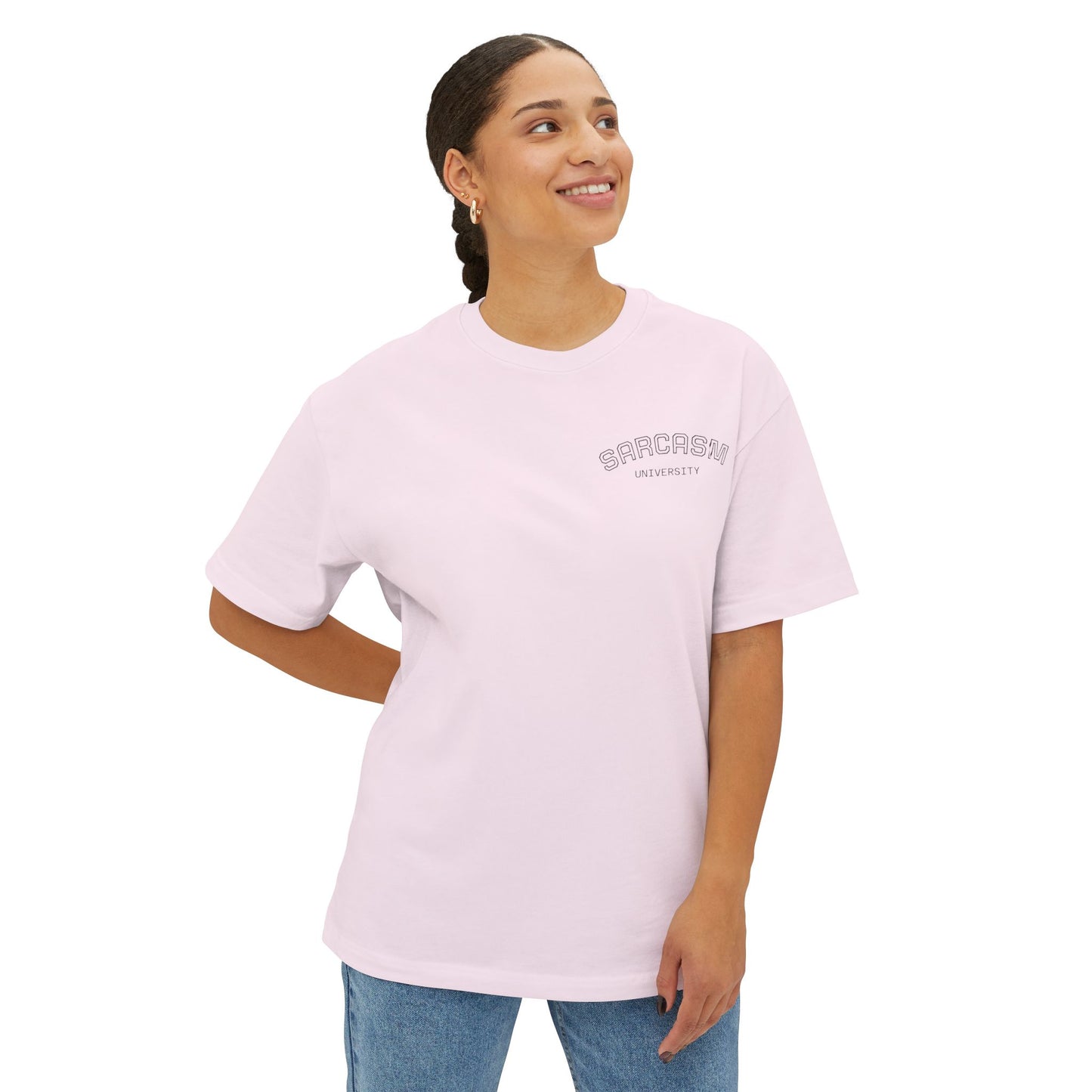 ShirtsCorp - “Sarcasm University” Unisex Oversized Boxy Tee