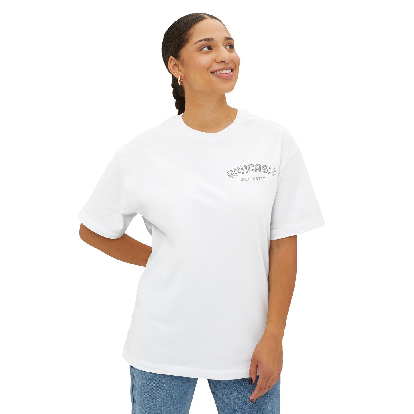 ShirtsCorp - “Sarcasm University” Unisex Oversized Boxy Tee