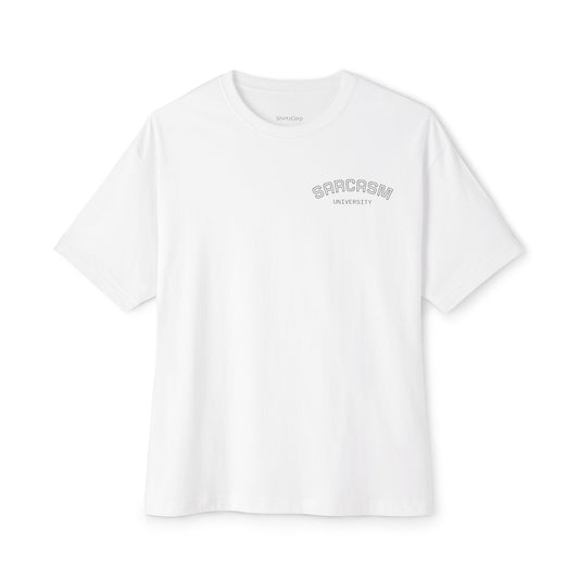 ShirtsCorp - “Sarcasm University” Unisex Oversized Boxy Tee