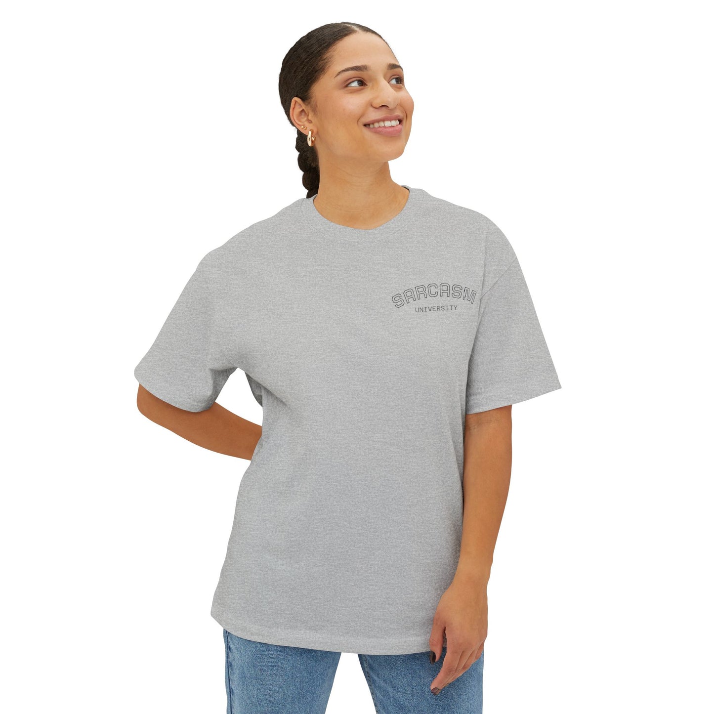 ShirtsCorp - “Sarcasm University” Unisex Oversized Boxy Tee