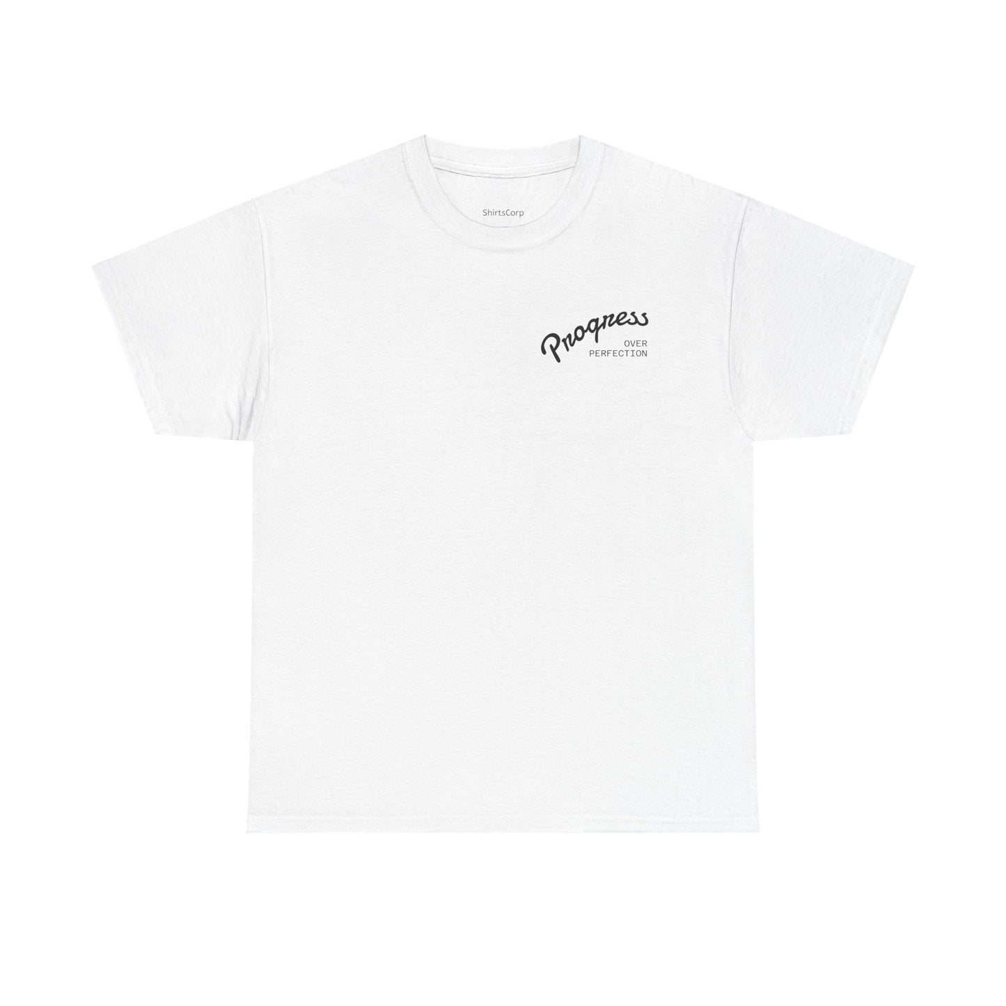 ShirtsCorp - “Progress over perfection” Unisex Heavy Cotton Tee