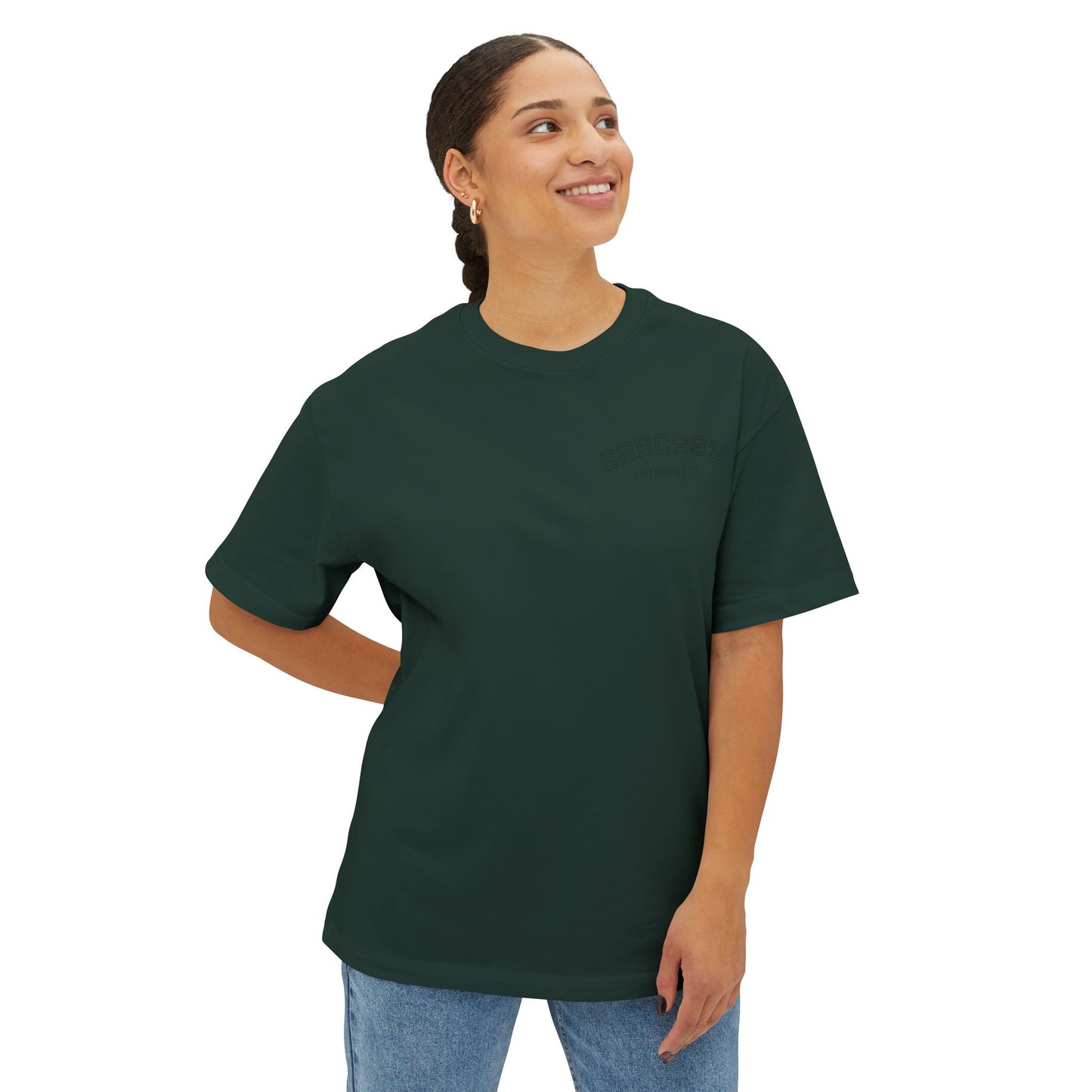 ShirtsCorp - “Sarcasm University” Unisex Oversized Boxy Tee
