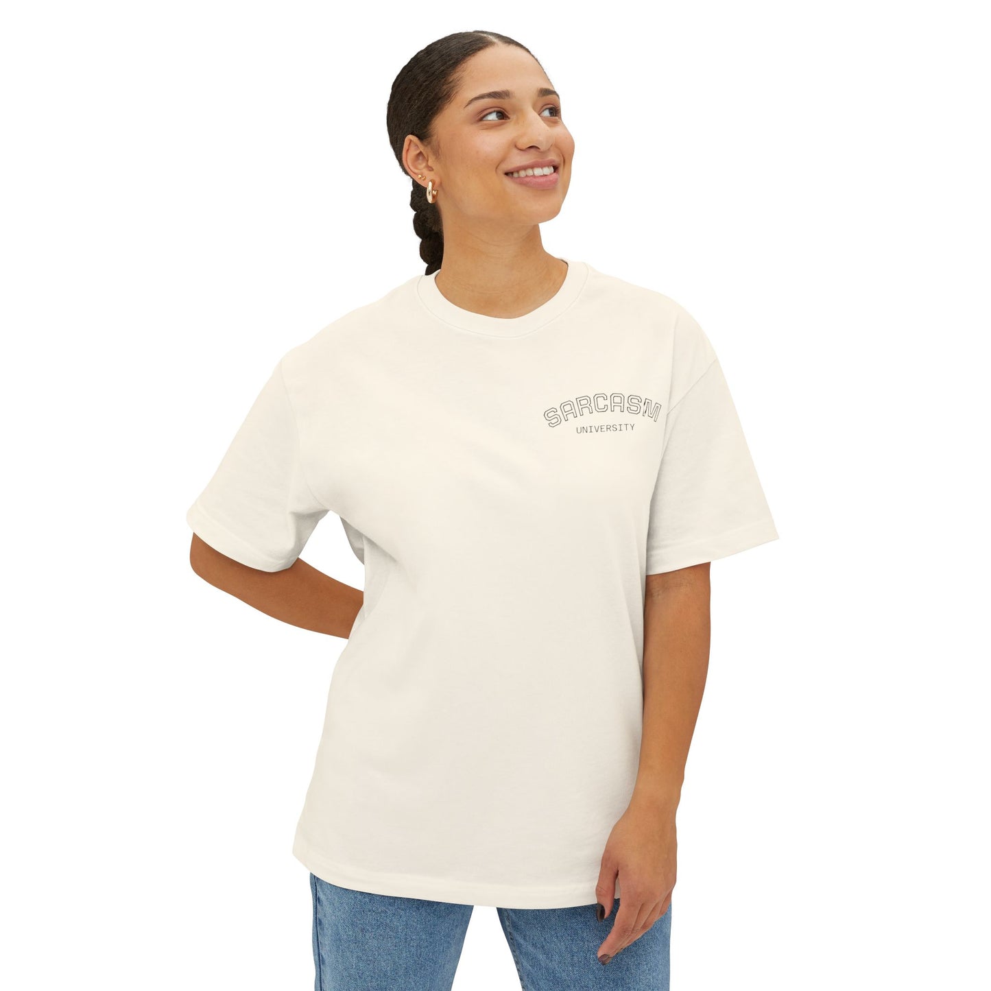 ShirtsCorp - “Sarcasm University” Unisex Oversized Boxy Tee