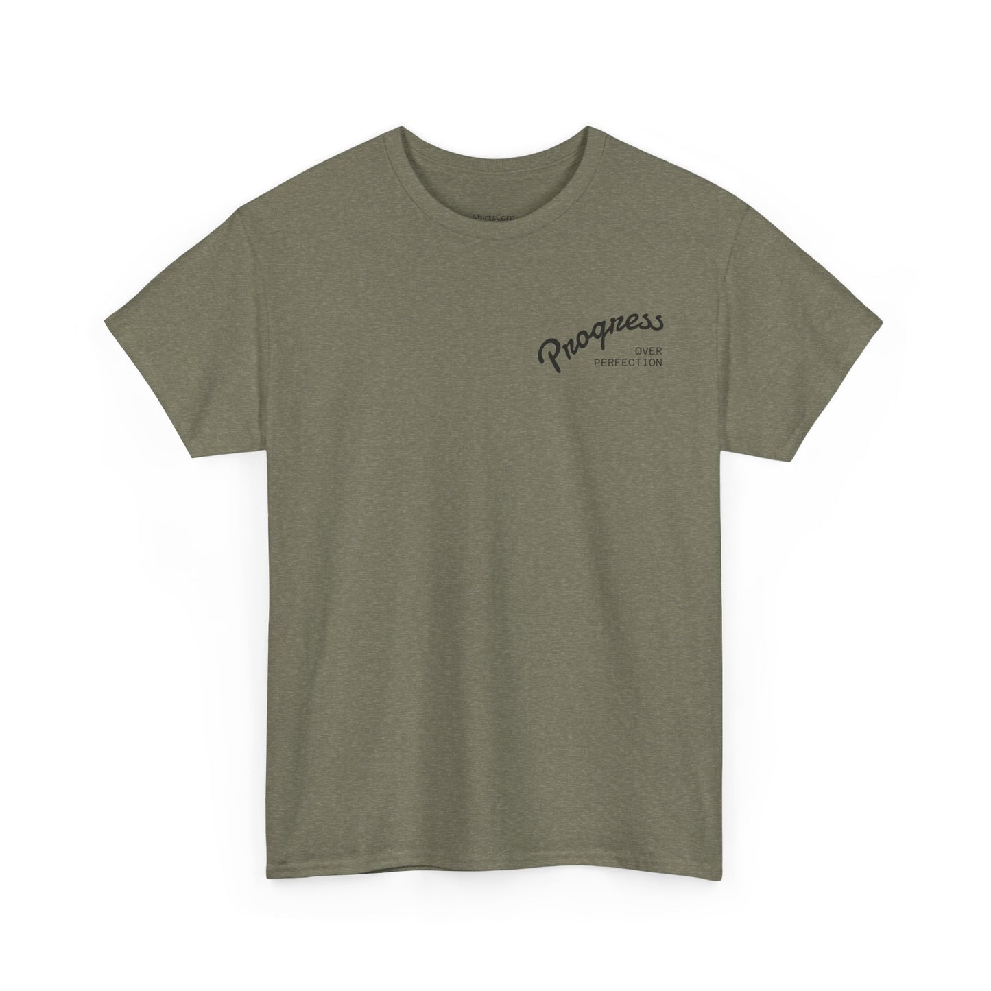 ShirtsCorp - “Progress over perfection” Unisex Heavy Cotton Tee