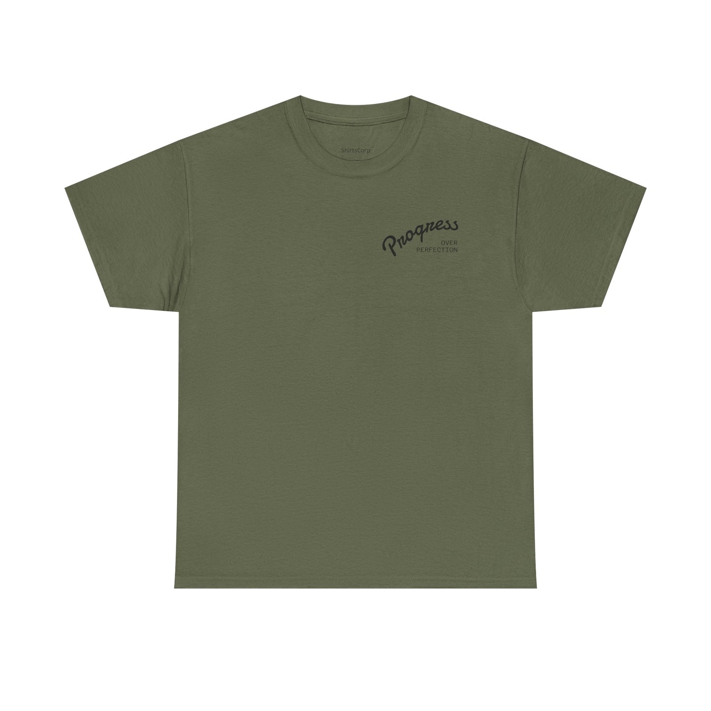 ShirtsCorp - “Progress over perfection” Unisex Heavy Cotton Tee