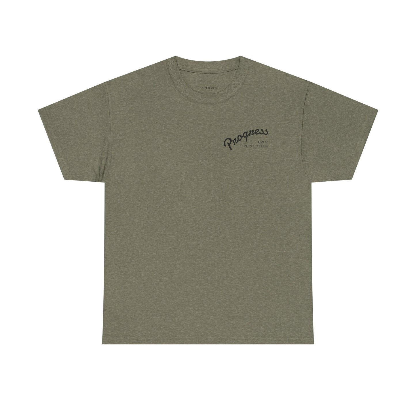 ShirtsCorp - “Progress over perfection” Unisex Heavy Cotton Tee